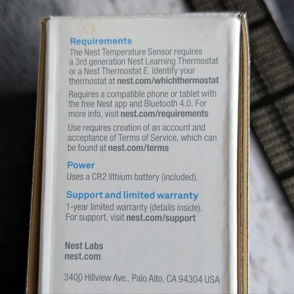 Google nest temperature sensor & battery *no box included* (ref#5) - Picture 6 of 8